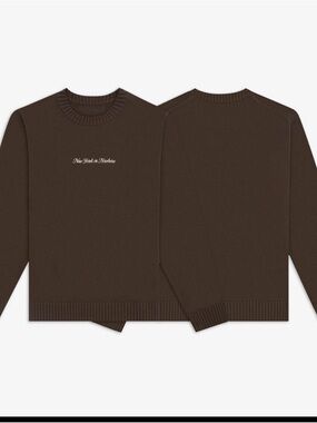 New York or Nowhere Cursive Sweater